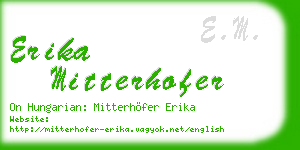 erika mitterhofer business card