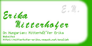 erika mitterhofer business card